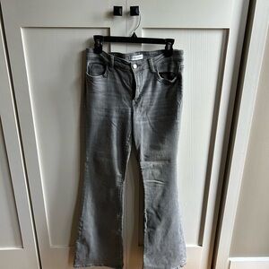 Flying Monkey Gray Flare Women's Jeans with, little distress, size 29